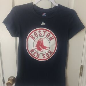 Majestic Womens Boston Red Sox Navy Tee